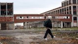 A ruined car factory in Detroit